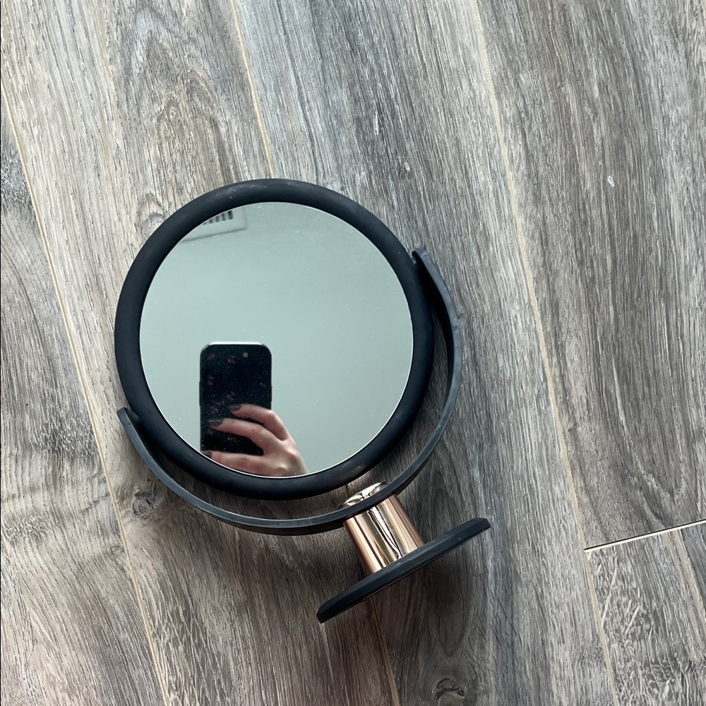 Black and Gold Tabletop Mirror